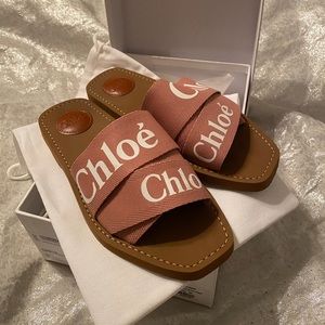 Chloe Woody Flat Mule Sandals